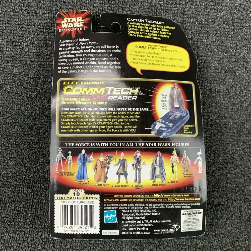 Vintage 1998 Star Wars Anakin Skywalker & Cpt Tarpals CommTech Action Figures